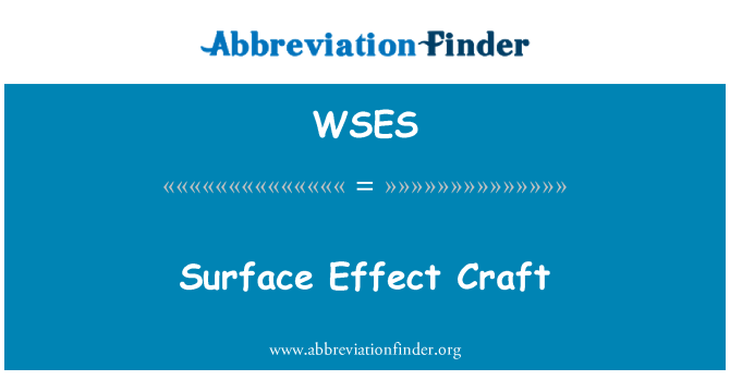 WSES: Surface Effect Craft