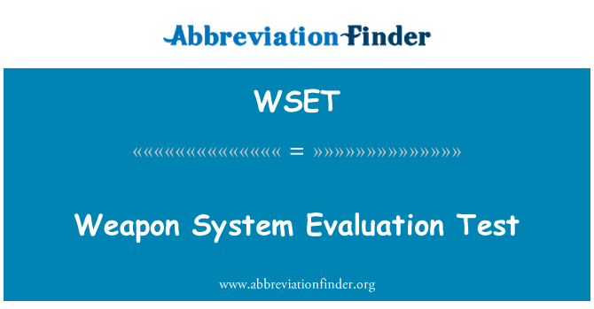 WSET: 武器系統評價試驗