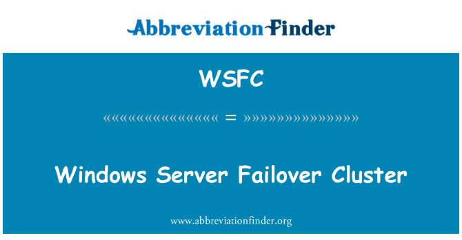 WSFC: Windows Server-Failovercluster