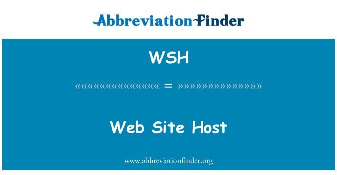 WSH: Web Site Host