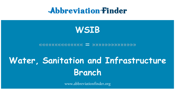 WSIB: 水、 卫生和基础设施处