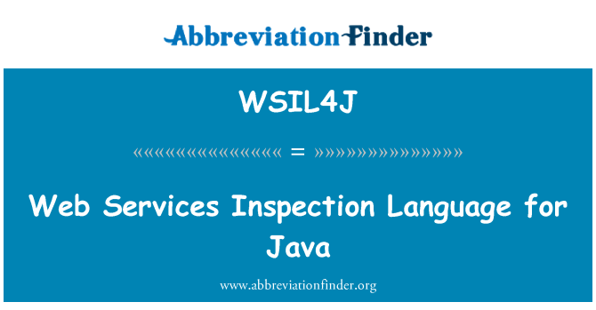 WSIL4J: जावा के लिए वेब सेवाओं के निरीक्षण भाषा
