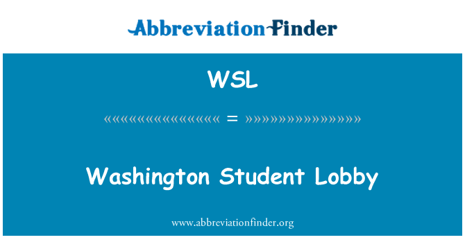 WSL: Lobby di Washington studente
