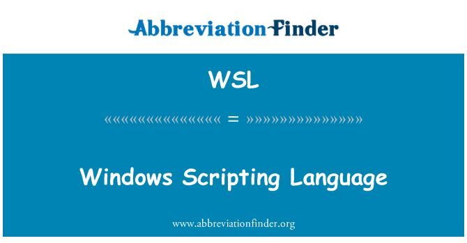 WSL: Windows Scripting kalbos