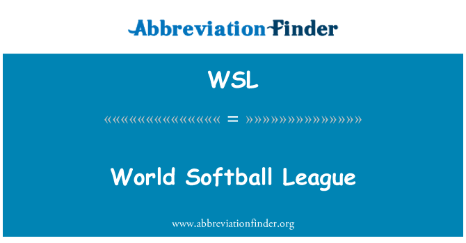 WSL: World League di Softball