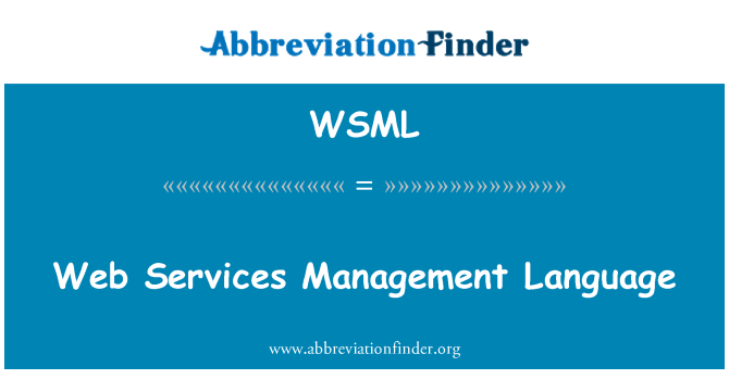 WSML: Web Services Management sprog