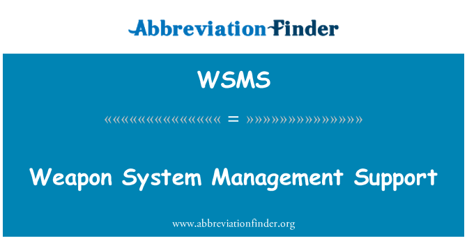 WSMS: Broń systemu zarządzania wsparcia