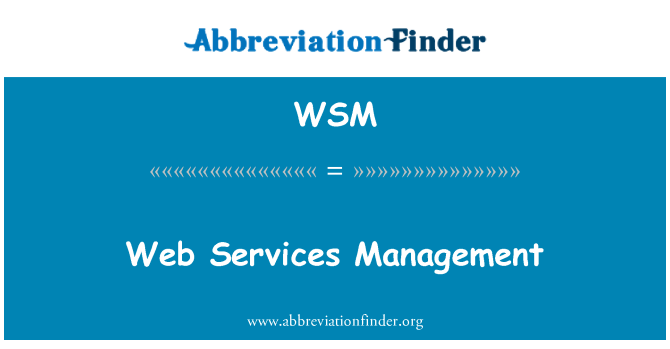 WSM: Pengurusan Perkhidmatan web