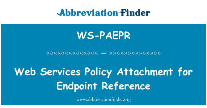 WS-PAEPR: Wèb sèvis politik atachman pou Point referans