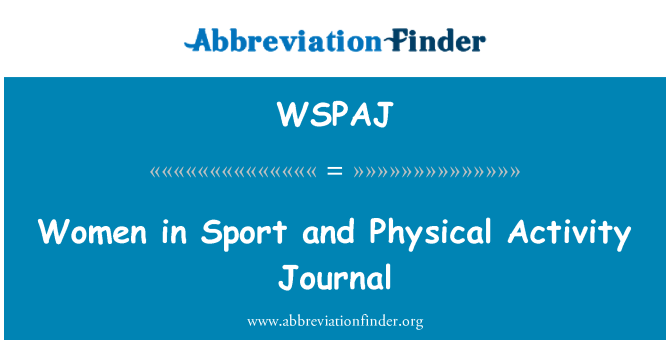WSPAJ: Nisa fil-Ġurnal ta ' l-attività fiżika u l-isports