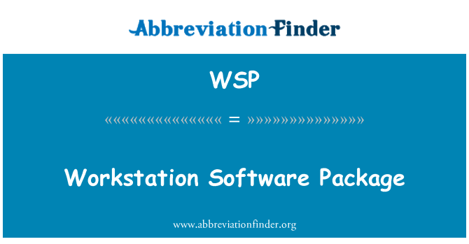 WSP: Workstation Software Package