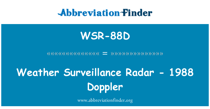 WSR-88D: Tan an siveyans rada - 1988 Doppler