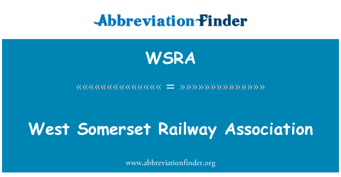 WSRA: Somerset West Railway Association