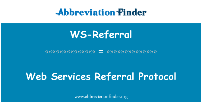 WS-Referral: پروتکل ارجاع خدمات وب