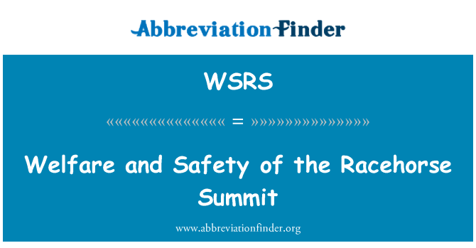 WSRS: וביטחונם של הפסגה סוס מרוץ