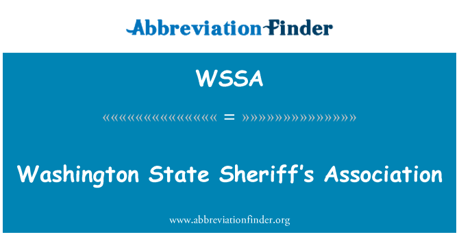 WSSA: Assoċjazzjoni tal-Istat ta ' Washington Sheriff