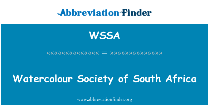 WSSA: Watercolour Society of South Africa