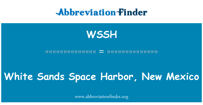 WSSH: White Sands Space Harbor (Nové Mexiko)