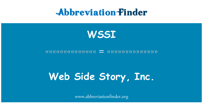 WSSI: Web Side Story, Inc.