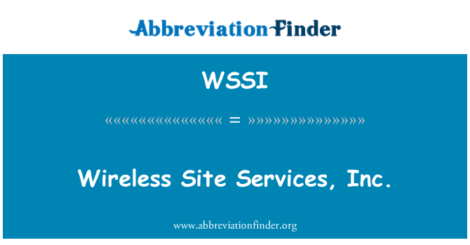 WSSI: Bezprzewodowej miejscu Services, Inc