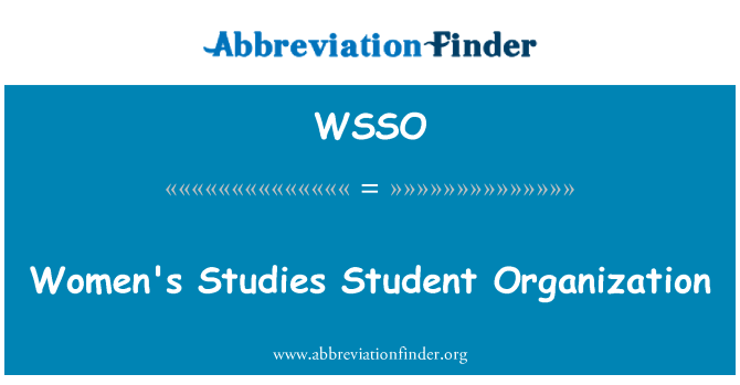 WSSO: Organització d'estudiants d'estudis de la dona