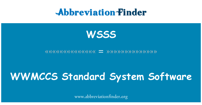 WSSS: Software di sistema Standard WWMCCS