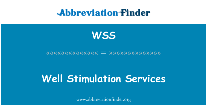 WSS: اچھی طرح محرک خدمات