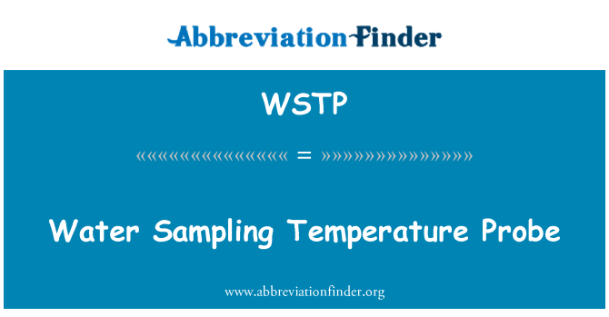WSTP: Відбір проб води температура зонд
