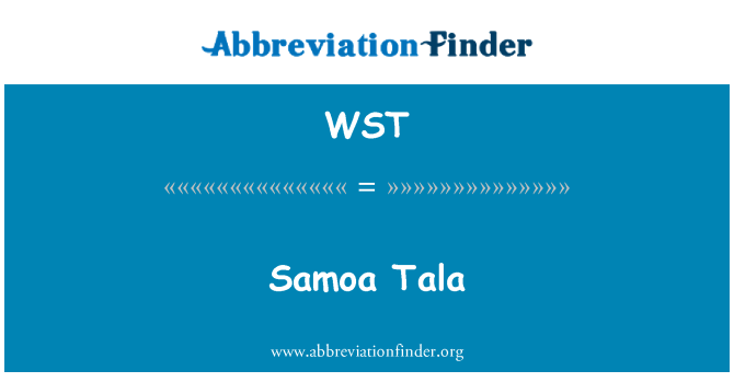 WST: Τάλα Σαμόα