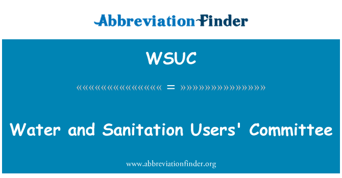 WSUC: Wasser und Hygiene-Benutzer-Ausschuss