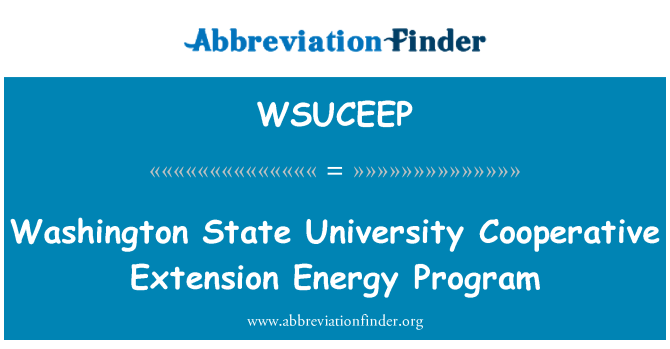 WSUCEEP: Programa de energia de extensão cooperativa de Washington State University