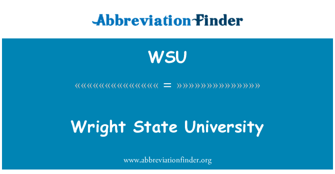 WSU: Wright State University