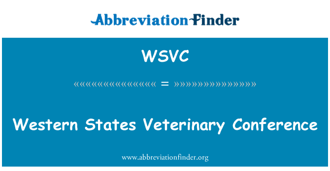 WSVC: Západní státy veterinární konference