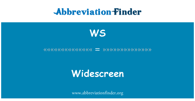 WS: Widescreen