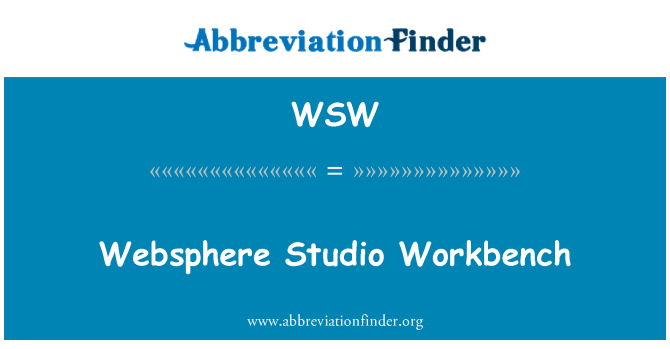 WSW: WebSphere Studio Workbench