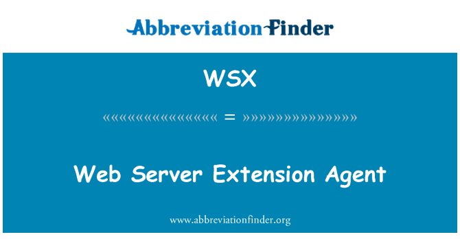 WSX: Web sèvè ekstansyon ajan