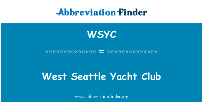 WSYC: Σιάτλ Δύση Yacht Club