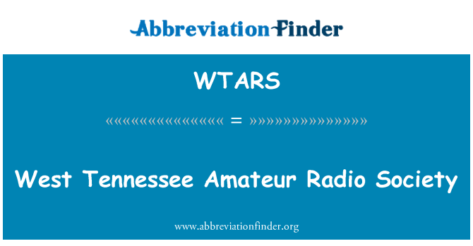 WTARS: West-Tennessee Amateur Radio Society