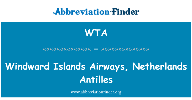 WTA: 向風群島航空公司，荷屬安地列斯群島