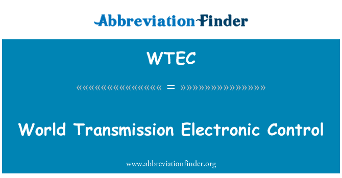 WTEC: Dunia kontrol transmisi elektronik