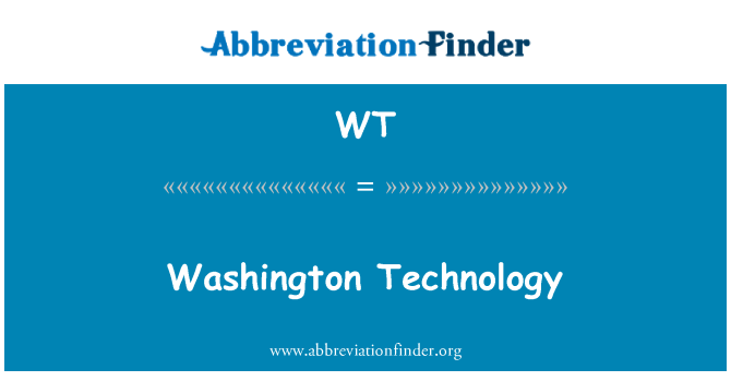 WT: Washington teknoloji