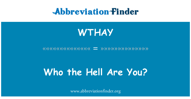 WTHAY: Người Anh?