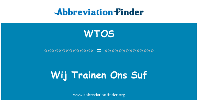 WTOS: Wij Trainen Ons Suf