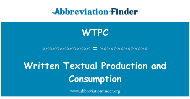 WTPC: 書面文本生產和消費