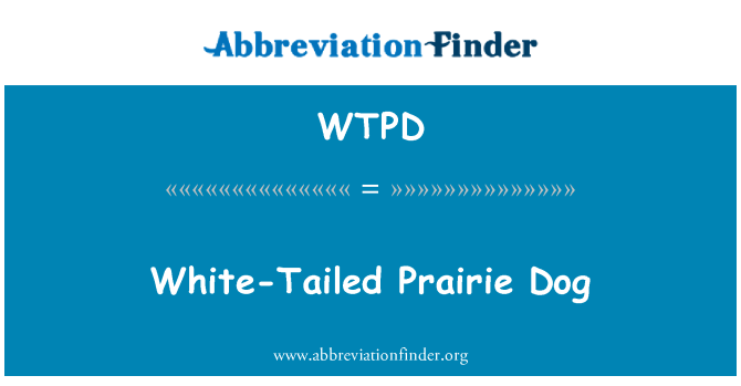 WTPD: Hvitt tosidig Prairie hunden
