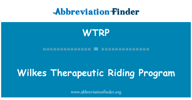 WTRP: Wilkes terapeutisk ridning Program