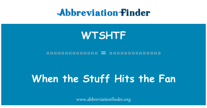 WTSHTF: כאשר החומר פוגע במאוורר
