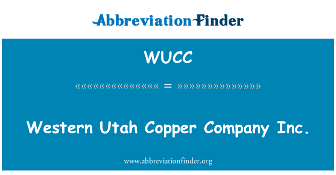 WUCC: Punent Utah ram kumpannija Inc.
