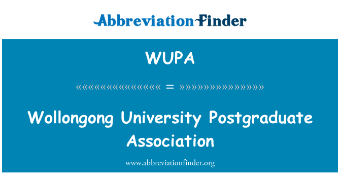 WUPA: Asosyasyon Postdoctorale nan Inivèsite Wollongong