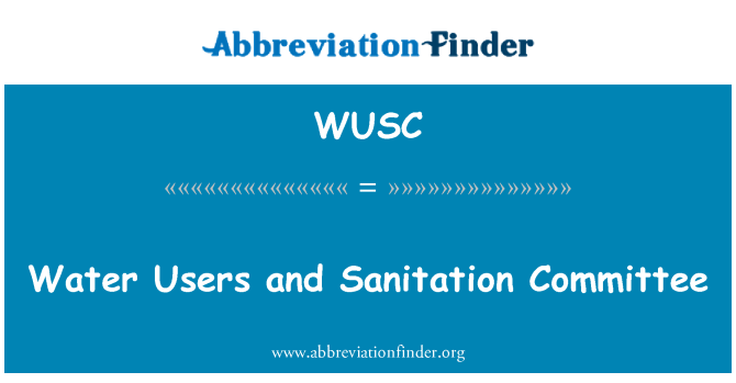 WUSC: Su kullanıcıları ve sanitasyon Komitesi